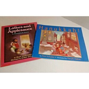 Lot Of 2 Hanukkah Kids Picture Books "Latkes and Applesauce" and "Hanukkah!"‎